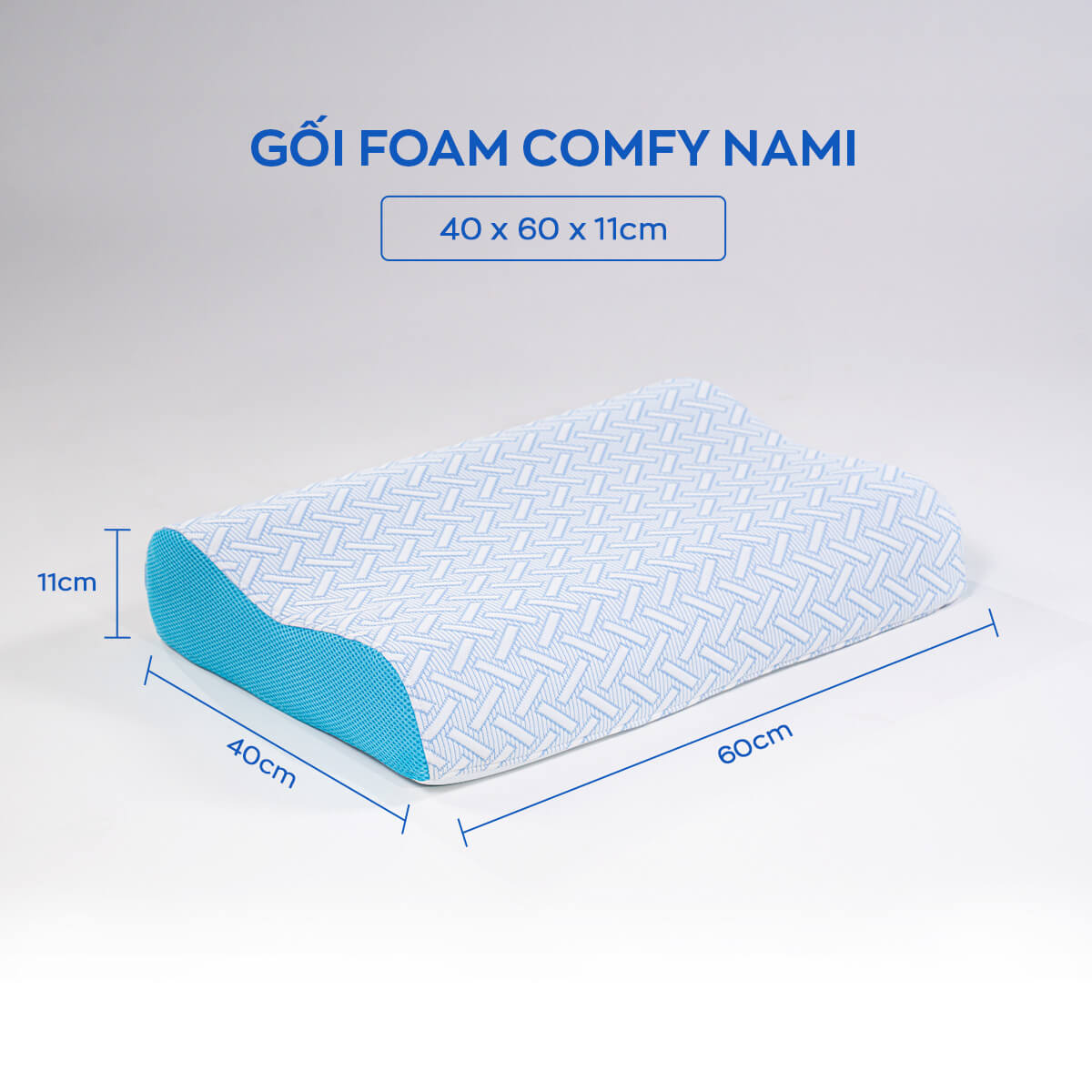 Gối foam Comfy Nami công thái học - Ảnh 1