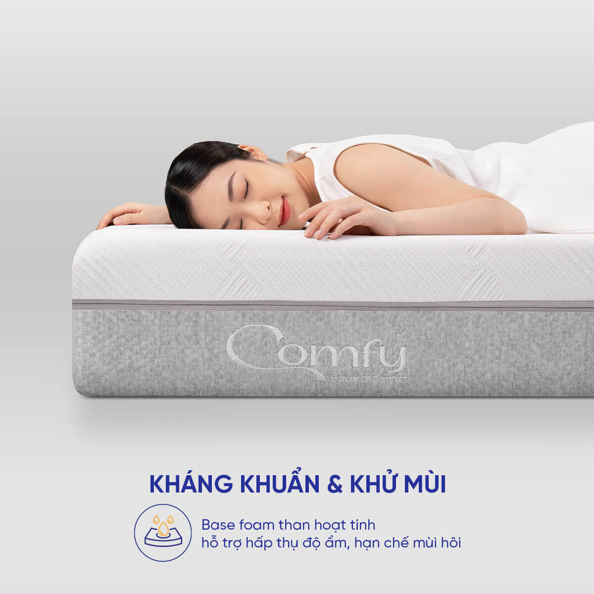 Nệm foam Comfy Lux 2.0 cao cấp kháng virus dày 22cm - Ảnh 14