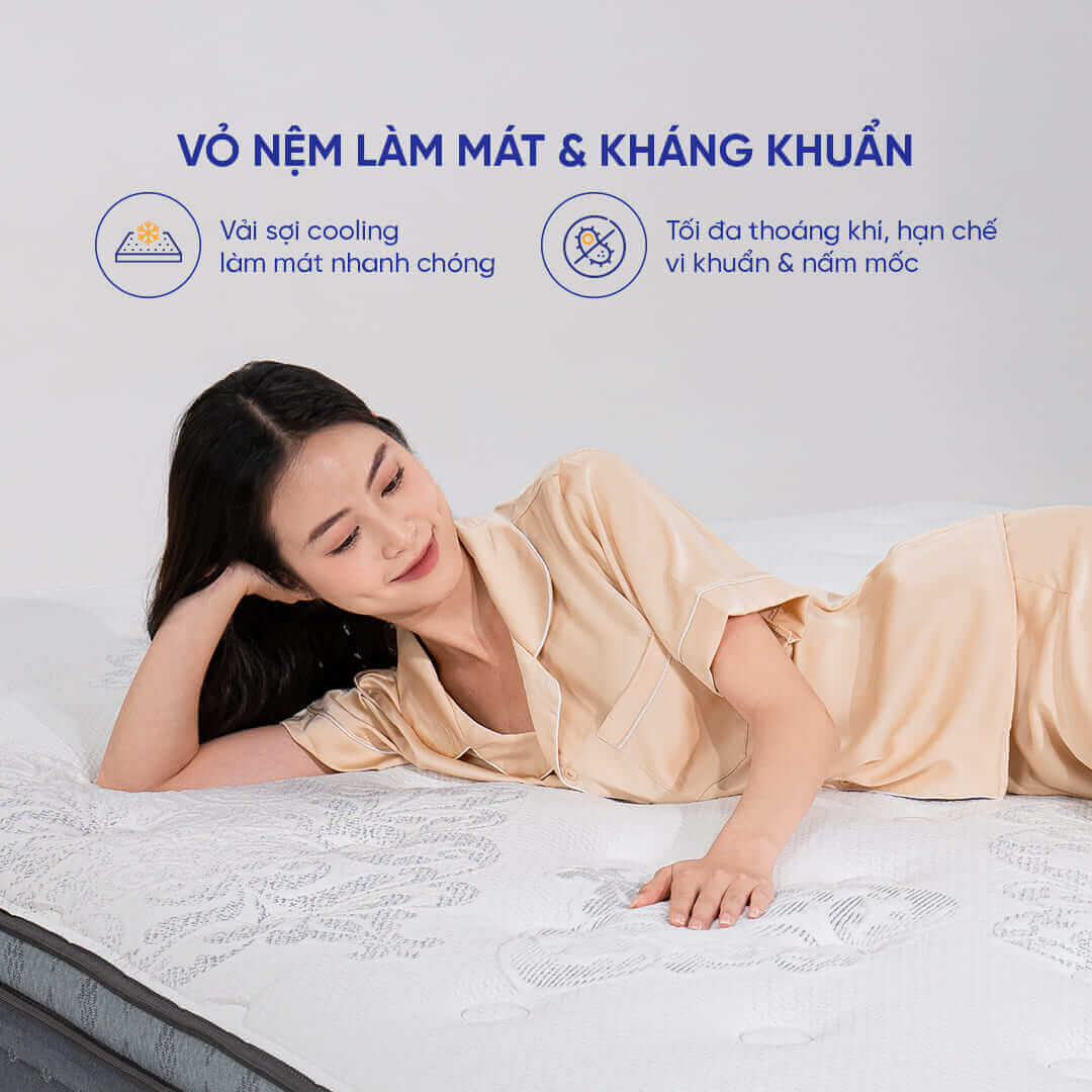 Nệm lò xo túi độc lập Amando Elite Plus giảm tiếng ồn dày 25cm - Ảnh 3