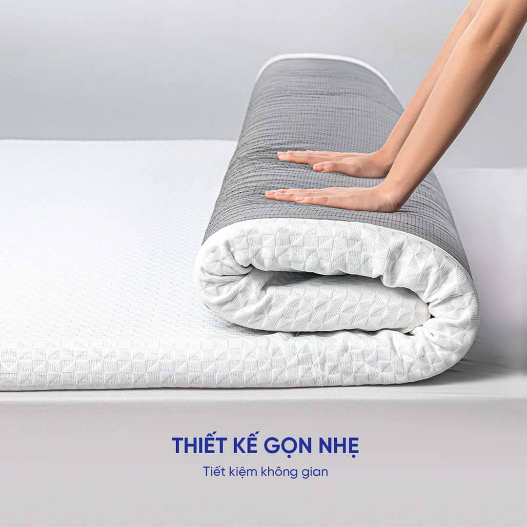 Topper memory foam nâng đỡ êm ái Comfy Noah - Ảnh 6