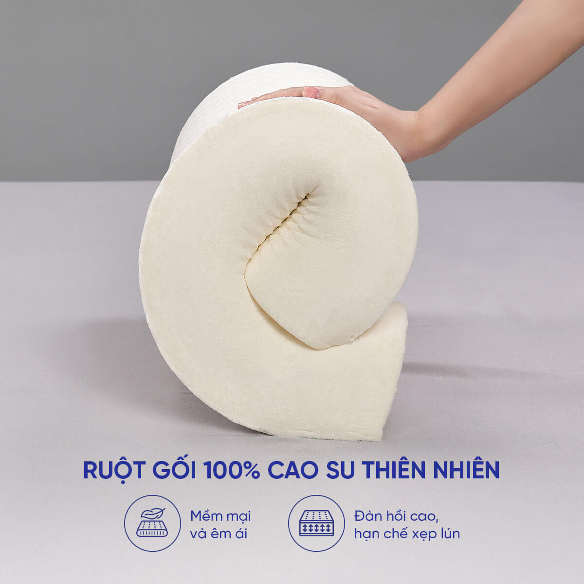 Gối cao su Gummi Purin 100% thiên nhiên công thái học - Ảnh 3