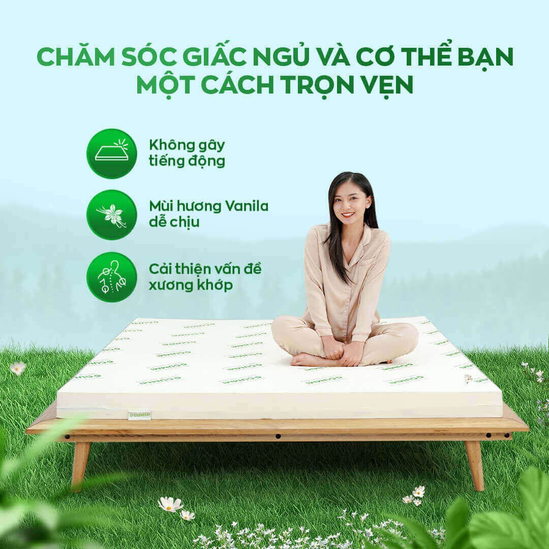 Nệm cao su thiên nhiên Gummi Classic dày 5cm - Ảnh 5